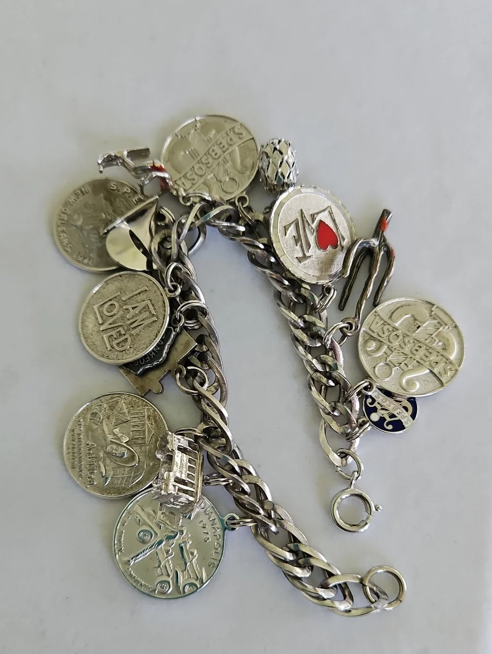 Vintage Sterling Silver Charm Bracelet